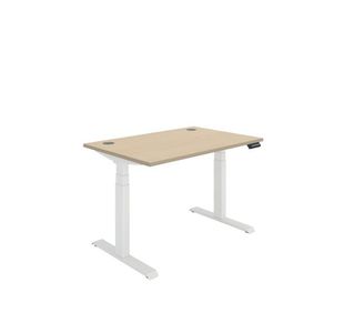 Dm Sit/Stand Desk 1200X800 Oak/Wht