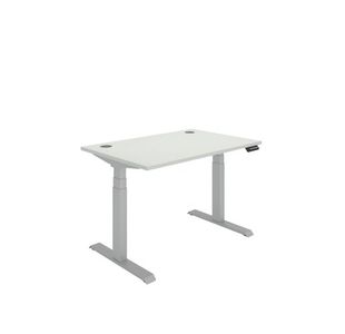 Dm Sit/Stand Desk 1200X800 Wht/Slv