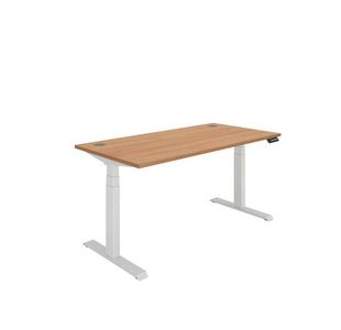 Dm Sit/Stand Desk 1600X800 Beech/Wht