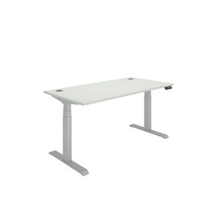 Dm Sit/Stand Desk 1600X800 Wht/Slv