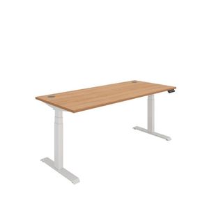 Dm Sit/Stand Desk 1800X800 Beech/Wht