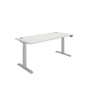 Dm Sit/Stand Desk 1800X800 Wht/Slv