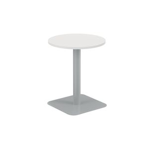 Forge Mid Table 600Mm White/Silver