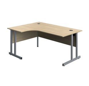 Tu Lh Corner Desk 1600X1200 Oak/Slv