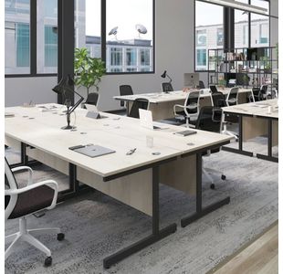 Jemini Single Rect Desk 800 G/Oak