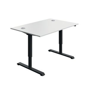 Sm Sit/Stand Desk 1200X800 Wht/Blk