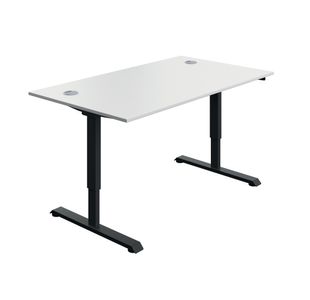 Modara Sm Sit/Stand Dsk 1400 Wht/Blk