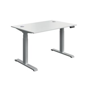 Modara Dm Sit/Stand Dsk 1200 Wht/Slv