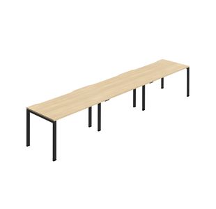 3P Bench Desk 1600 Nova Oak/Blk X3