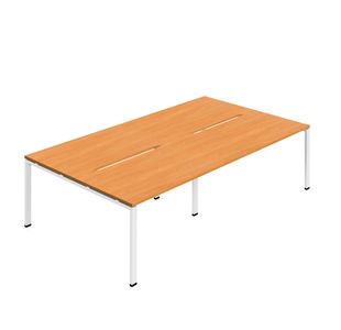 4 Per Back-Back Bench Desk Bch/Wht
