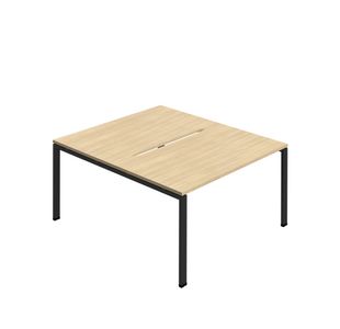 2 Per Back-Back Bench Desk Noak/Blk