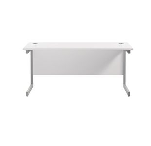 Jemini Single Rect Desk 1600 White