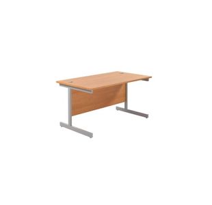 Jemini Rect Desk 1200 Beech/Silver