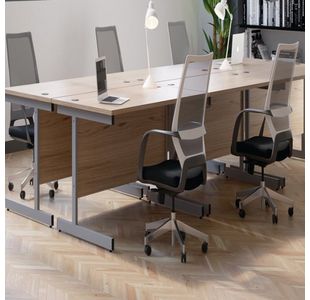Jemini Rect Desk 1200 N/Oak/Silver