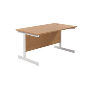 Jemini Rect Desk 1200 N/Oak/White