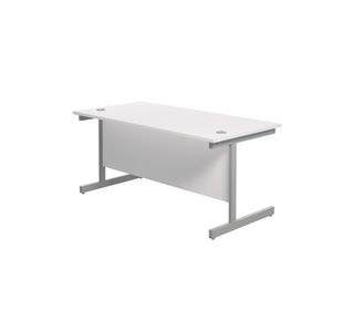 Jemini Single Rect Desk 1600 White