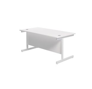 Jemini Single Rect Desk 1600 White