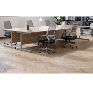 Jemini Rdl Lh Cantilever Desk G/Oak