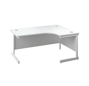 First Radial Rh Desk 1600 Wht/Wht