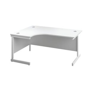 First Radial Lh Desk 1800 Wht/Wht