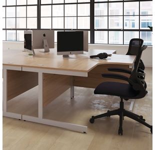 First Rdl Rh Desk Ped White
