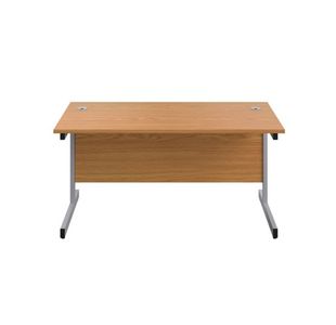 First Rect Desk 1200 Nova Oak/Slv
