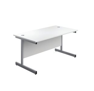 First Rect Desk 1200 White/Silver