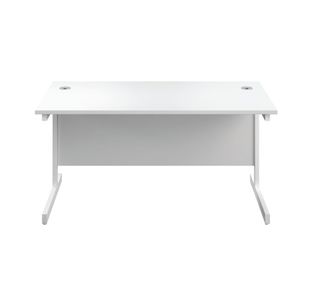 First Rect Desk 1400 White/White
