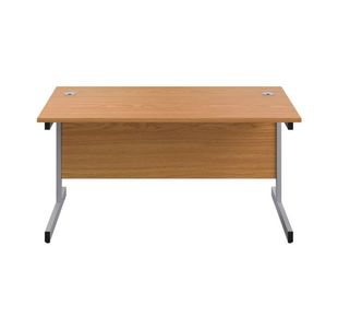 First Rect Desk 1600 Nova Oak/Slv