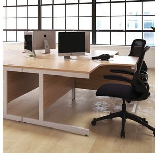First Rect Desk 1600 Beech/White