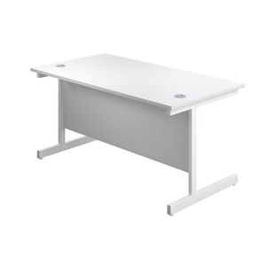 First Rect Desk 1600 White/White