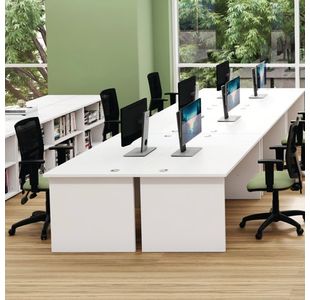 Jemini Rect Panel End Desk Nova Oak