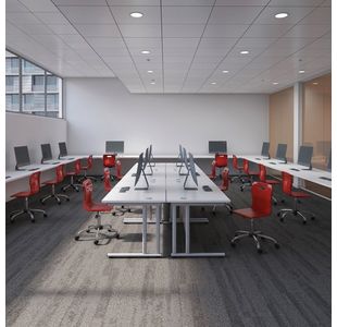 Jemini Rect Cant Desk 800X600 Wht