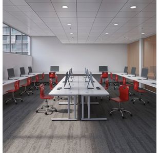 Jemini Rect Cant Desk 1200 Wht