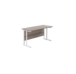 Jemini Rect Cant Desk 1200 G/Oak/Wht