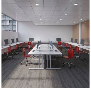 Jemini Rect Cant Desk 1400X600 Wht