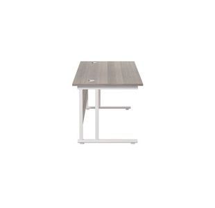 Jemini Rect Cant Desk 1200 G/Oak/Wht