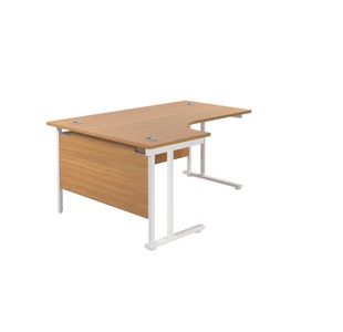 Jemini Rdl Lh Cantilever Desk N/Oak