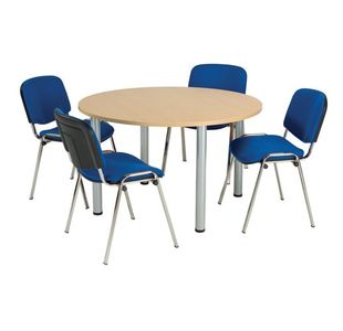 Jemini Cir Mte Tbl 1200X1200 N/Oak