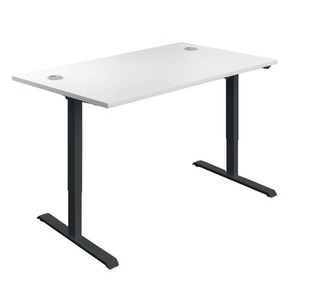Jemini Sit/Stand Desk 1200 Wht/Blk