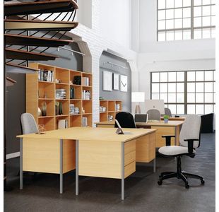Modara Desk 3Drw Fxd Ped 1500Mm Oak