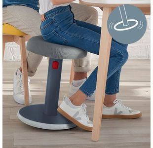 Leitz Ergo Cosy Sit/Stand Stool Gry