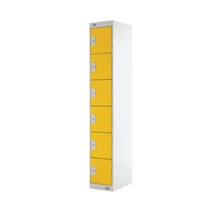 Six Compartment Locker 300 Yellow