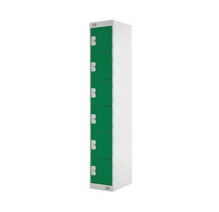 Six Compartment Locker 450 Green