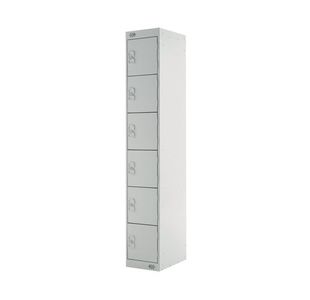 Six Comp Express Std Locker Grey