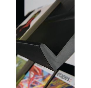 5 Shelf Mobile Lit Display Stand Blk
