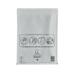 Maillite Bubble Mailer White Pkpk50