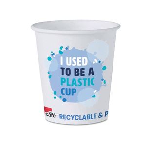 Mycafe Eco Paper Cup 7Oz Blu Pk100