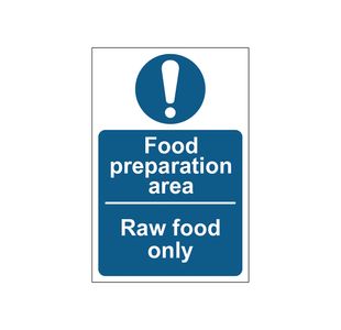 Food Prep Raw Food Sign Save Vnl 100
