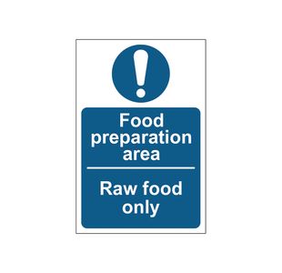 Food Prep Raw Food Sign 1.2 Pp 100